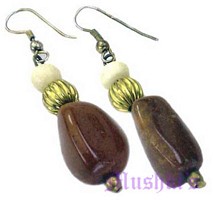 Agate bone earring - click here for large view